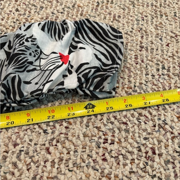 Walnut Sport Zebra Print Floral Pants with Elastic at Lower Legs. XS. Y2K - Picture 8 of 12